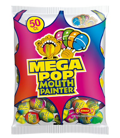 Mega Bubble Gum Pop 50ct - 