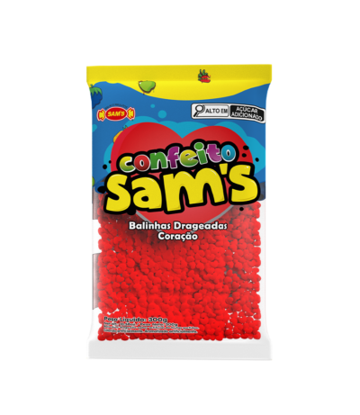 Confeito Sam’s Vermelho (Morango) - 