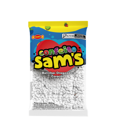 Confeito Sam’s Branco (Morango) - 