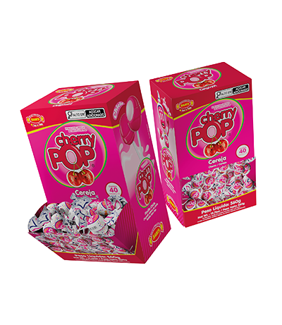 Cherry Pop Cereja – Display Caixeta - 