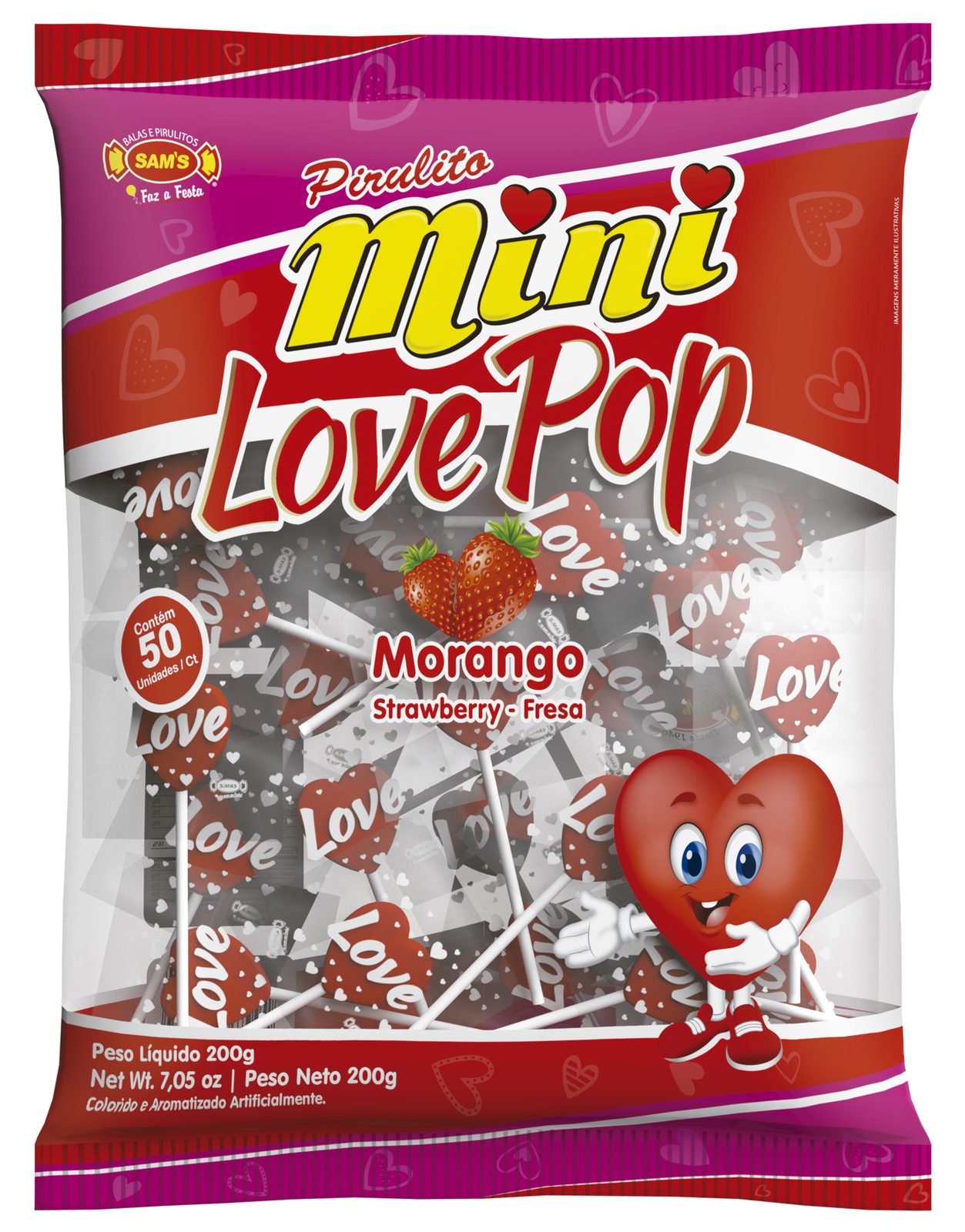 Mini Love Pop Morango