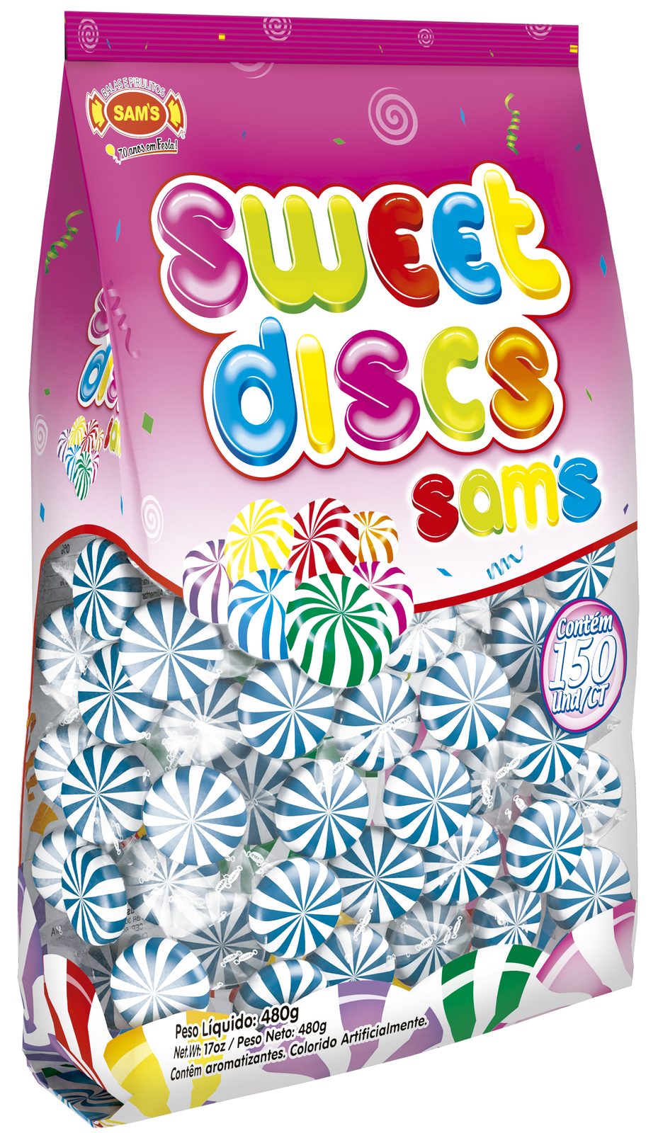 Sweet Discs Framboesa Azul
