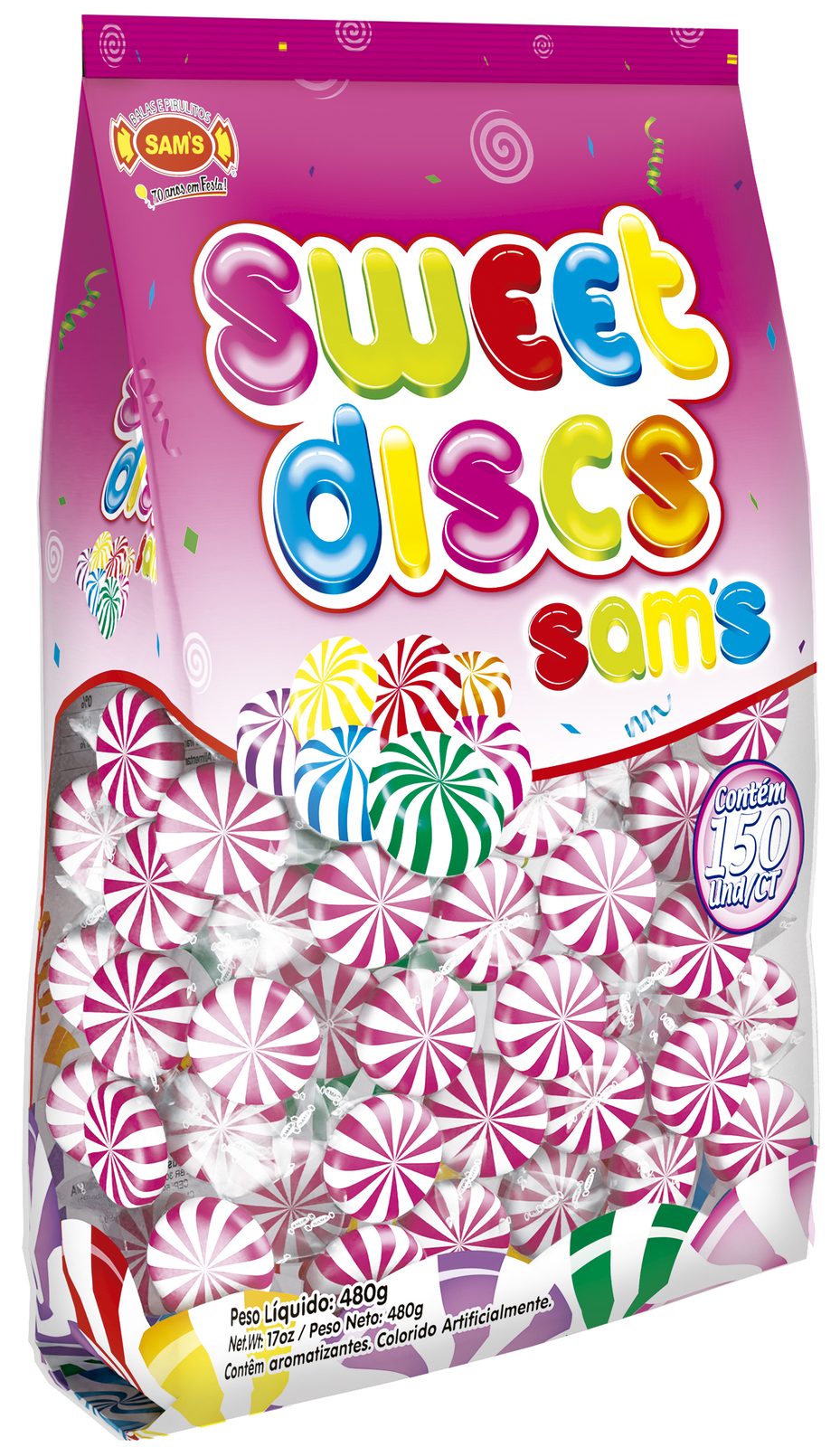 Sweet Discs Morango (Rosa)